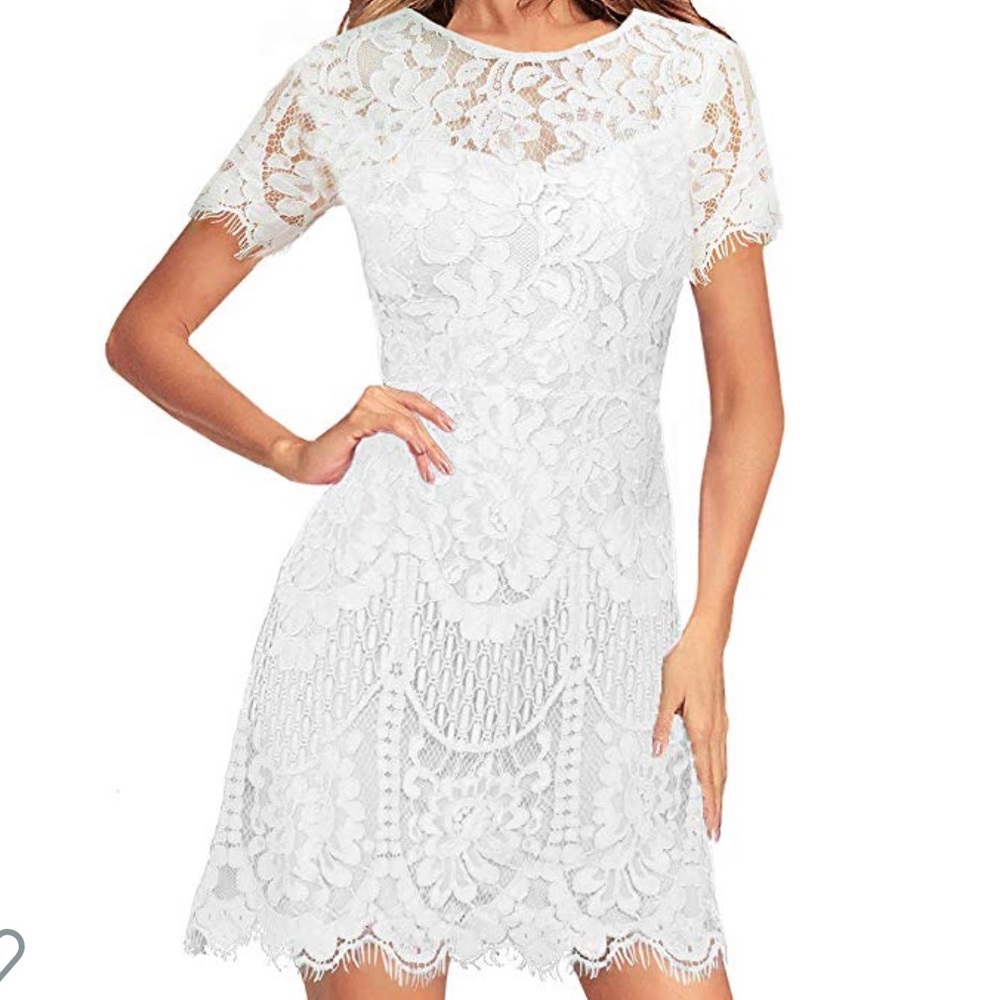 Lace Detailed Bridal Inspired Dress